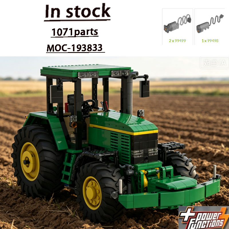 Agriculture Farming Certificate - โมเดลบล็อกตัวต่อ MOC-193833 ฟาร์มเกษตรยุค 80 รถแทรกเตอร์สีเขียว 1071