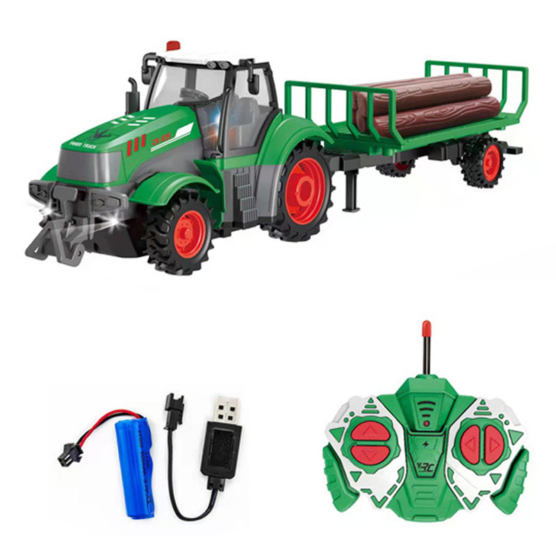 Agriculture Farming Certificate - 1:24 Mobil RC 27MHZ วิทยุรีโมทคอนโทรลฟาร์มรถแทรกเตอร์รถพ่วงการเกษตรรถบรรทุก LED