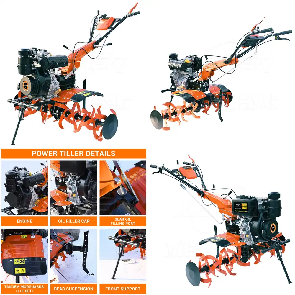 Agriculture Farming Hand Tools - เครื่องมือเกษตรแบบเข็นด้วยมือ เครื่องพรวนดินขนาดเล็ก รถไถเดินตามขนาดเล็ก เครื่องพรวนดินสองล้ออเนกประสงค์