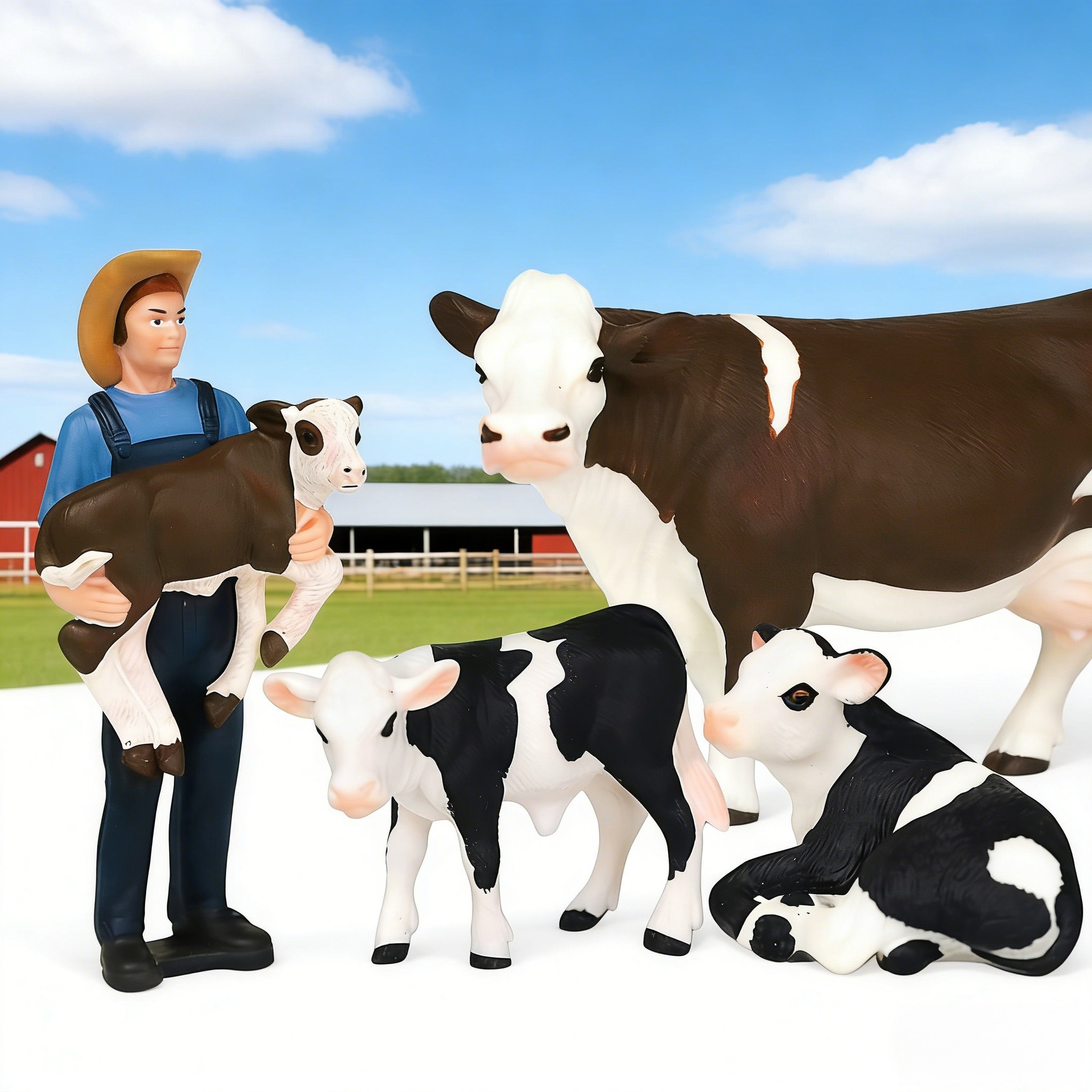 ชุดโมเดลฟาร์ม ชาวนา และวัว 4 ช - Farming Agriculture Stocks บทวิจารณ์และราคา